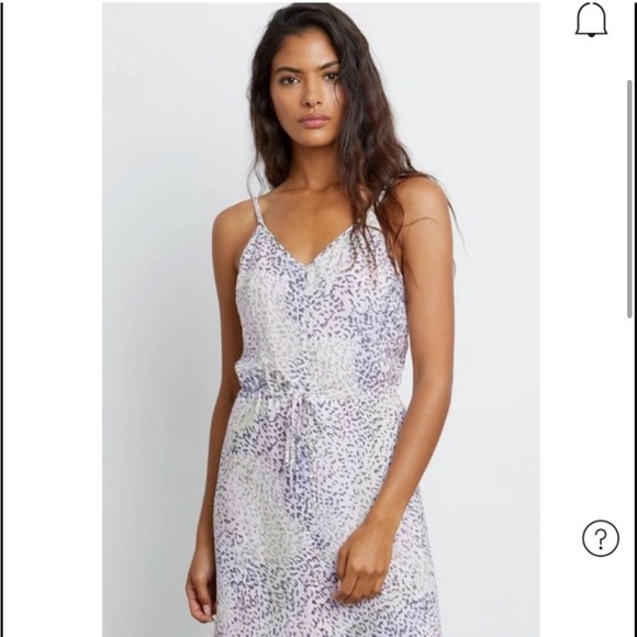 RAILS Frida Linen Rainbow Cheetah Print Ruffled Midi Dress - Size M - Picture 3 of 10